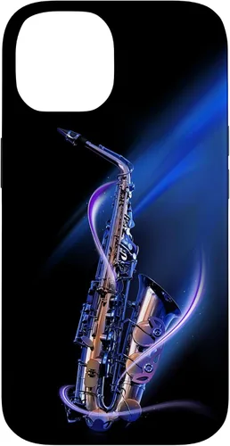 Vista 4 de Funda para iPhone 16 Minimalist Saxophone Style PC Saxophonist Lover