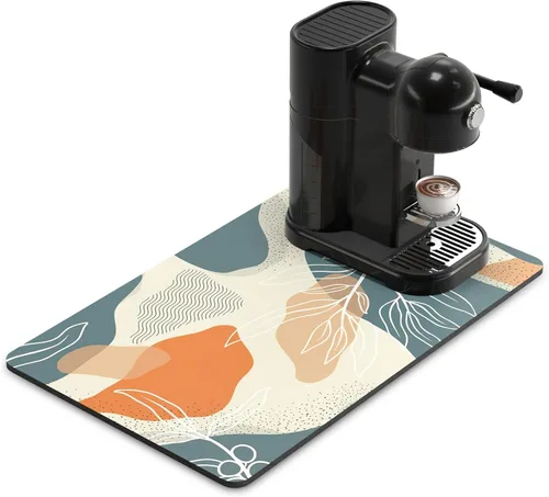 Vista 12 de Rnivvi Tapete de secado de platos para encimera de cocina, 16 x 18 pulgadas, bonita almohadilla de secado absorbente resistente al calor con goma
