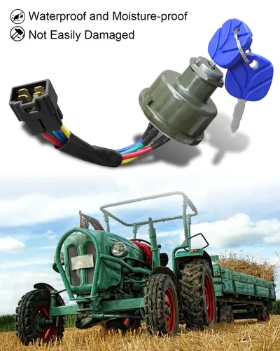 Vista 5 de Interruptor de llave de encendido apto para New Holland Tractor T45A TT50A TT60A TT75A Workmaster 45 Workmaster 50 Workmaster 55, interruptor