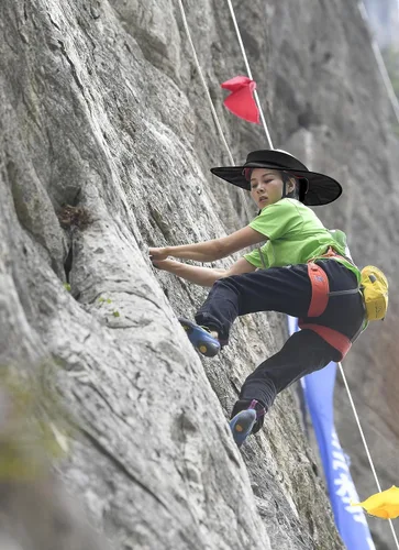 Vista 9 de Sombrero de sombrilla para casco de escalada, traje para escalar, equipo de rescate, trabajador de gran altitud