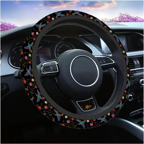 Vista 14 de Swono Fundas de volante de neopreno antideslizantes con diseño de fantasmas lindos y divertidos fantasmas bailarines de Halloween, agarre cómodo