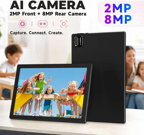 Vista 3 de YQSAVIOR Tablet de 10 pulgadas con teclado, tableta 2 en 1, Android 15
