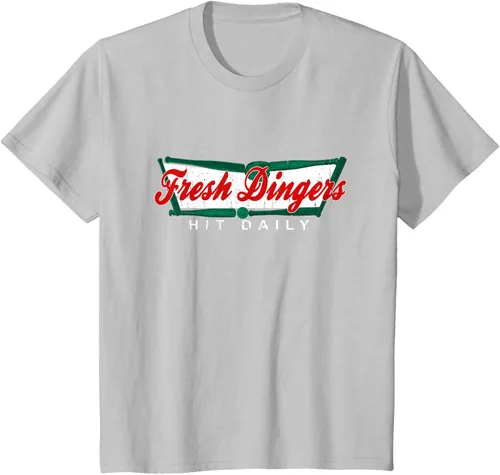 Vista 70 de Camiseta divertida de béisbol y softbol Don't Bunt Hit Fresh Dingers, Negro