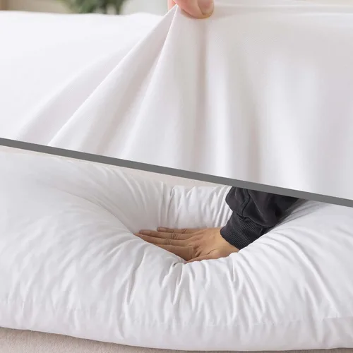 Vista 3 de WhatsBedding Almohada corporal de espuma viscoelástica con funda de algodón transpirable con cremallera, almohada de cuerpo completo para adultos