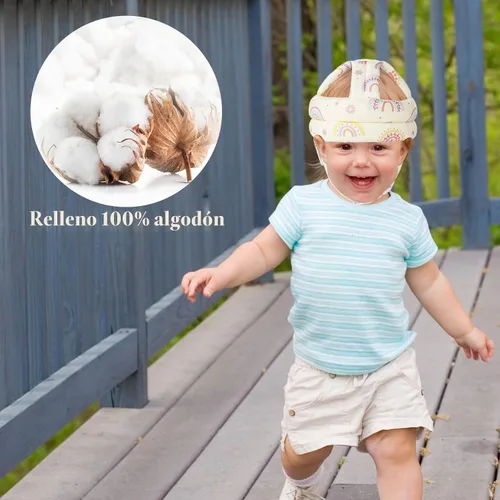 Vista 6 de Protector de Cabeza para Bebé Casco de Seguridad Ajustable para Niños Pequeños, Cojín Protector para la Cabeza Anticolisión con Cierre de Gancho
