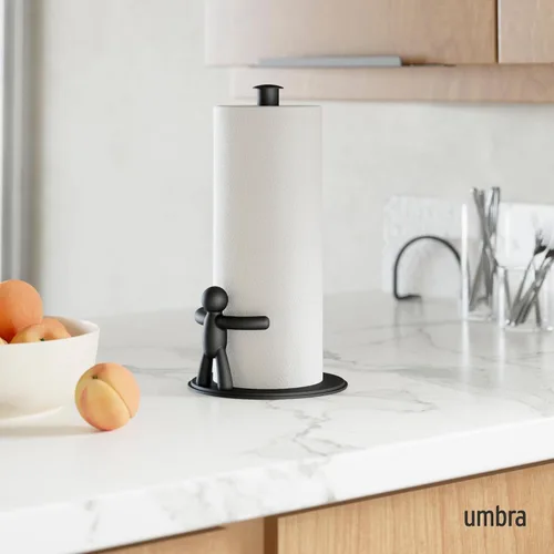 Vista 2 de Umbra Buddy - Toallero de papel para encimera, color negro