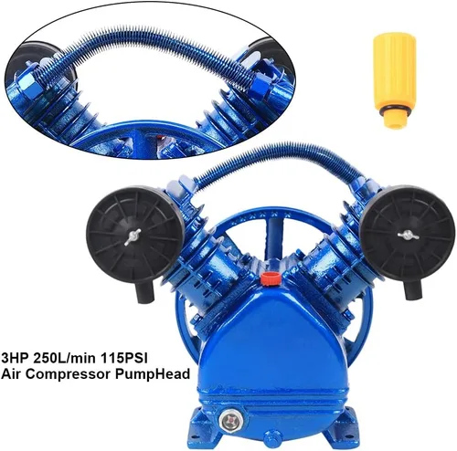Vista 5 de Cabezal de bomba de compresor de aire Doble etapa V-0.25/8,3HP 115PSI V-tipo 2-Cilindro Bomba del compresor de aire Cabeza 2.2KW (V-0.25/8)