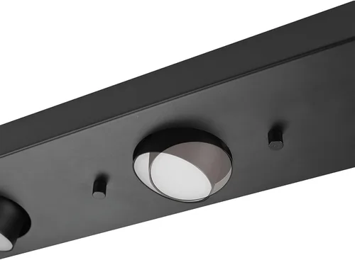 Vista 6 de Globe Electric Iluminación de riel integrada LED negra mate de 3 luces