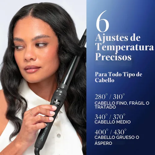 Vista 5 de Bio Ionic Twist - Juego de rizador y varita intercambiables 3 en 1, 1 mango con 3 barriles de cerámica intercambiables