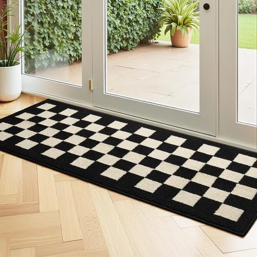 Vista 52 de GRANNY SAYS Tapete para puerta, de 32 x 20 pulgadas, tapete de bienvenida para exteriores, antideslizante, absorbe la suciedad para la entrada