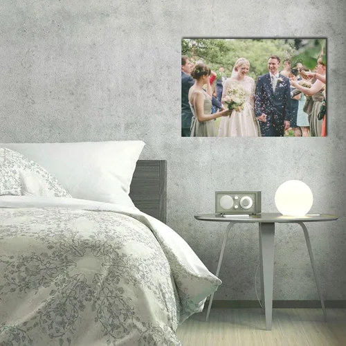 Vista 3 de Apego Custom Canvas Prints, Wedding Personalized Poster Wall Art with Your Photos Customized Gift