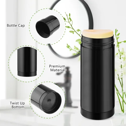 Vista 3 de 12 Unids 2.0 fl oz/2oz Desodorante Contenedores de Plástico Twist Up Botella de Relleno Desodorante Titular Stick para Crayon Chapstick Protector
