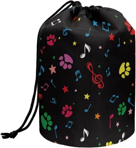 Vista 7 de COEQINE Bolsas de maquillaje con cordón, bolsas de gran capacidad para mujeres, bolsas de aseo femeninas para viajes y trabajo, Púrpura