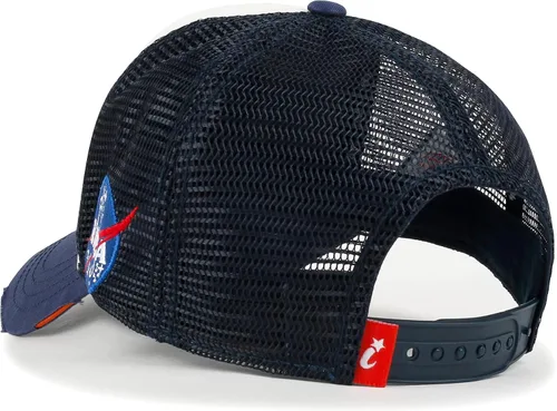 Vista 4 de ililily Gorra de béisbol estructurada con logotipo de gusano de la NASA prémium