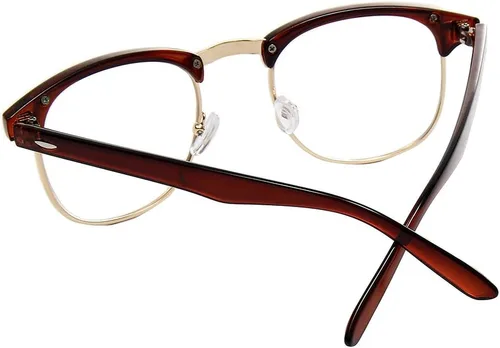 Vista 7 de Shiratori New Vintage Fashion Half Frame Semi-Rimless Clear Lens Glasses 4-paquete