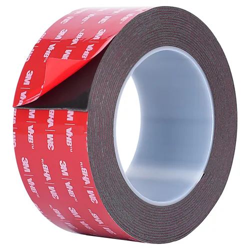 Vista 10 de Cinta de doble cara resistente, cinta de espuma de montaje impermeable, 16.5 pies de largo, 0.4 pulgadas de ancho, cinta adhesiva resistente a altas