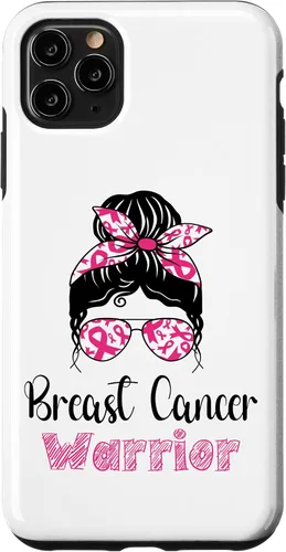 Vista 13 de iPhone 16 Breast Cancer Warrior Breast Cancer Awareness Case