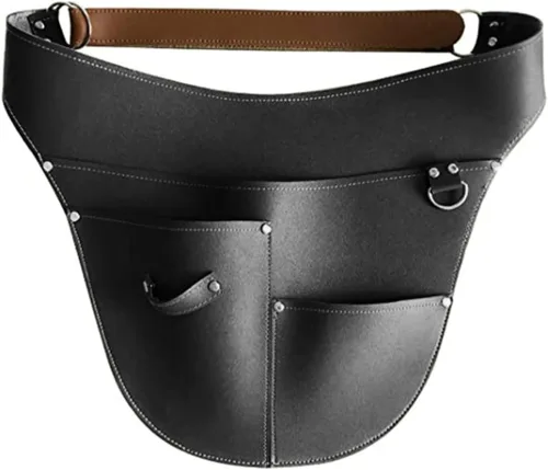 Vista 7 de Funda para cinturón de herramientas de jardín, bolsa de herramientas ajustable con bolsillos, regalo de jardinería para jardinero Verde negruzco