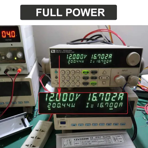 Vista 8 de Fuente de alimentación LED 200W High-powerTransformer impermeable IP67 12V DC adaptador de controlador para uso al aire libre