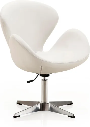 Vista 18 de Manhattan Comfort Raspberry - Silla giratoria ajustable con giro de 360°, base de cromo pulido, diseño retro moderno, asiento versátil ideal