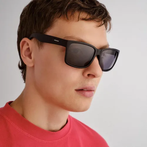 Vista 6 de Solarized Gafas de sol SQUARE D-FRAME para hombre, Caucho negro