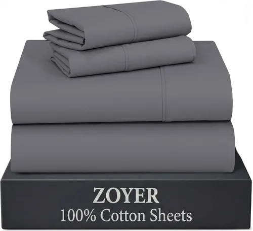 Vista 12 de ZOYER Sábanas de 100 % algodón percal tamaño individual, refrescantes y transpirables, duraderas, con una sensación nítida, suave y cómoda, bolsillo