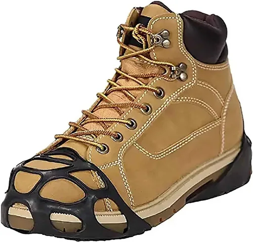 Vista 8 de Due North Tacos de hielo multiusos para zapatos y botas, picos de tracción para hombres y mujeres que trabajan en hielo y nieve