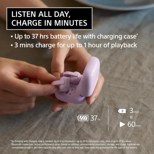 Vista 10 de Sony LinkBuds Clip Open-Ear Auriculares verdaderamente inalámbricos, ajuste cómodo y seguro, diseño ligero de clip, controles táctiles, conciencia