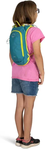 Vista 13 de Osprey Moki 3L - Paquete de hidratación para bicicleta infantil, color azul