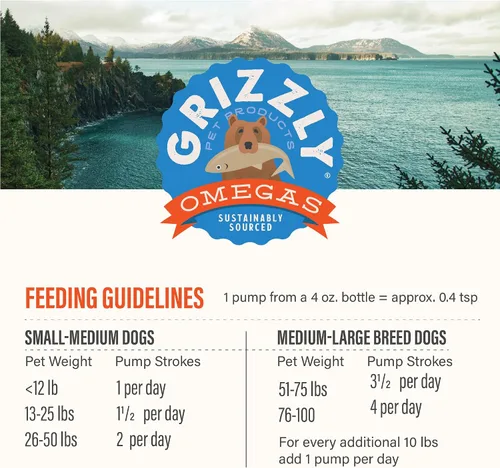 Vista 6 de Grizzly Aceite de salmón Complemento alimenticio para gatos Omega 3 ácidos grasos, 4 onzas