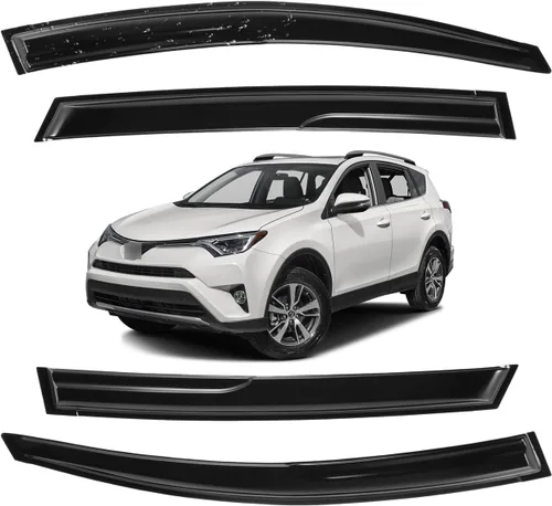 Vista 30 de Viseras para ventanas para Mazda 3 Sedán 4 puertas 2004 2005 2006 2007 2008 2009 estilo JDM Mugen, deflector de viento, protector solar y de lluvia