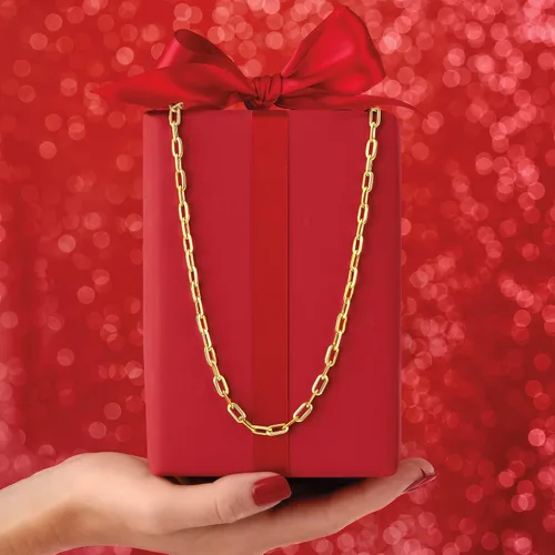 Vista 4 de Ross-Simons Italian 14kt Yellow Gold Paper Clip Link Necklace