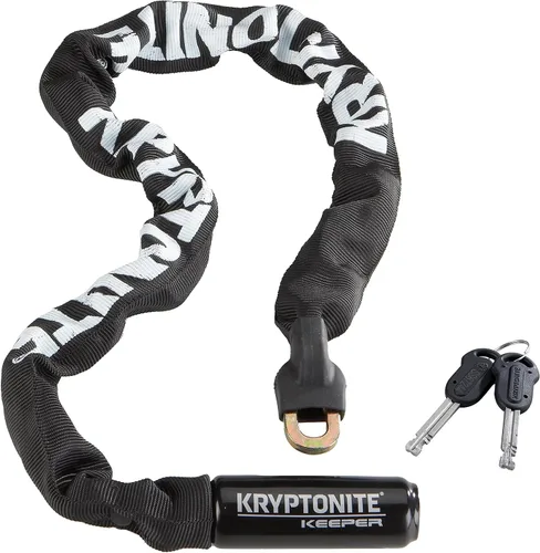 Vista 10 de Kryptonite Keeper 785 Candado de Cadena para Bicicleta, Candado de Cadena de Bicicleta Antirrobo de 2.8 Pies de Largo, Resistente, con Llaves