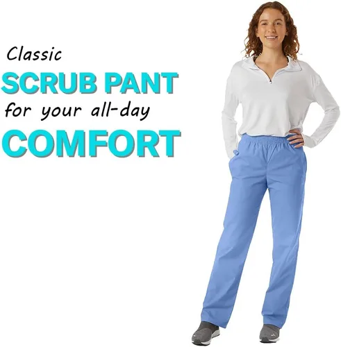 Vista 6 de Pantalón médico unisex, pantalones de uniforme médico clásicos ultra suaves, pantalones de cintura elástica, pantalones médicos y pantalones cargo