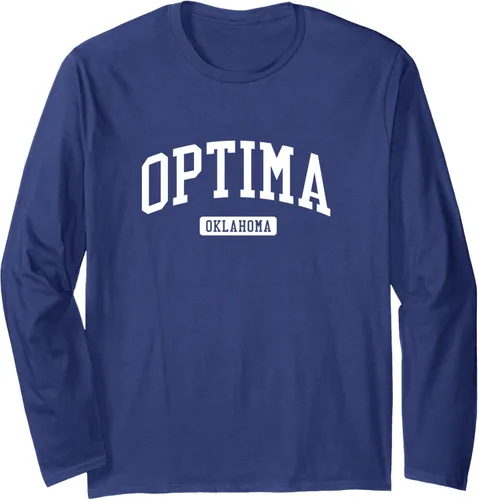 Vista 5 de Optima Oklahoma OK - Camiseta de manga larga con diseño deportivo vintage, Negro