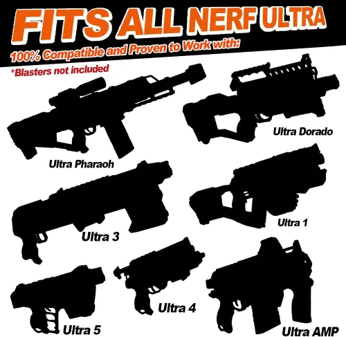 Vista 5 de Paquete de recarga de 80 dardos para Nerf Ultra Blasters, color negro