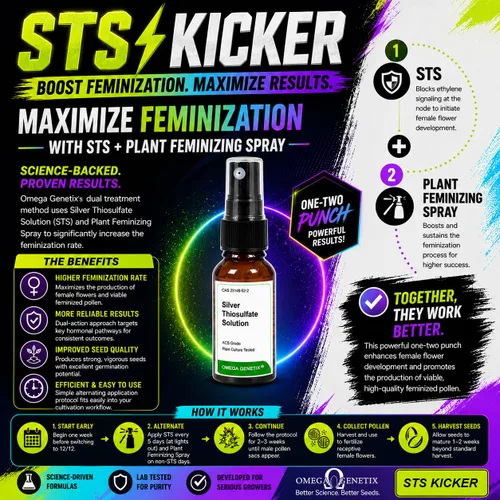 Vista 3 de Spray feminizante para plantas, paquete triple de 3 onzas con STS Kicker