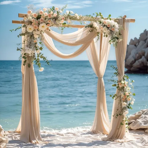 Vista 23 de Cortinas de telón de fondo transparentes para arco de boda de 28 pulgadas x 19 pies Negro