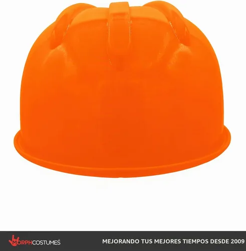 Vista 4 de Casco de construcción de plástico para adultos, sombrero duro de ingeniero, accesorio de disfraz de trabajador de carretera de constructor