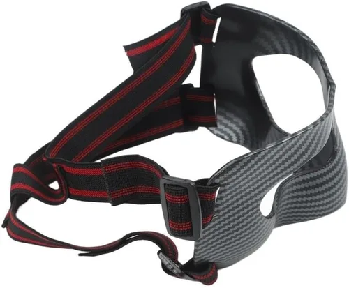 Vista 4 de Protective Guard Carbon Fiber Nose for Sports Protective Guard(Black+Red Band)