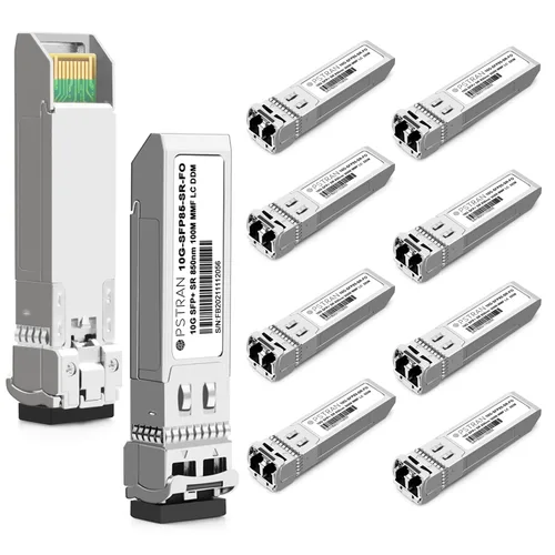 Vista 16 de 10GBASE-LR SFP+ Módulo Transceptor Óptico, 1310nm, 6.2 mi, DDM, Duplex LC SMF, 10 unidades, Gris, Sólido