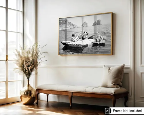 Vista 3 de Poster Master Póster Vintage de Mujeres Comiendo Pasta en el Lago - Impresión Retro de Pícnic - Arte Fotográfico - Arte de Moda - Regalo para Él