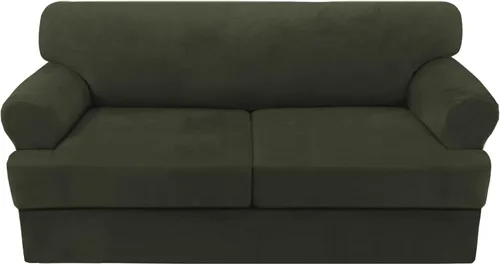 Vista 59 de H.VERSAILTEX Funda para sofá de 2 piezas, fundas para sillón con cojines en forma de T, funda para sofá de terciopelo grueso, protector de muebles