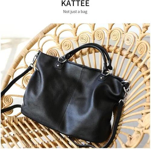 Vista 7 de Bolso Kattee, para mujer, de cuero suave, 3 formas de llevarlo, mochila, bolso y bolsa de mano