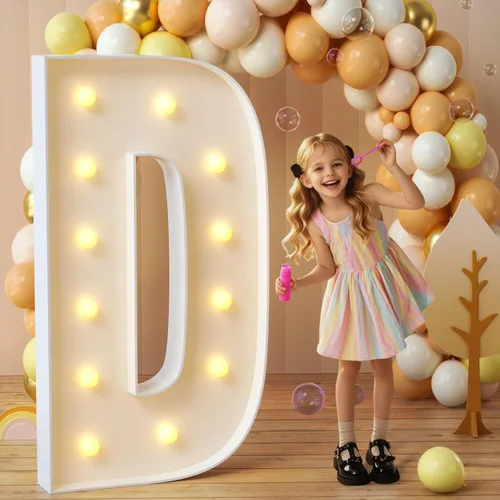 Vista 58 de imprsv Letras con luz para marquesina, letras de mosaico de 3 pies de alto con luz para decoración de baby shower, graduación, grandes