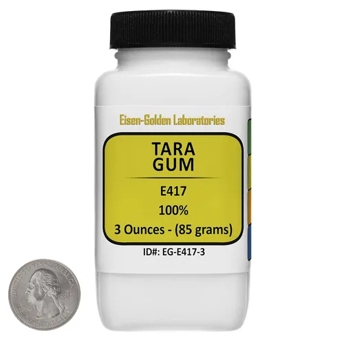 Vista 8 de Tara Gum [E417] 100% USP polvo de grado alimenticio 1 oz en una botella