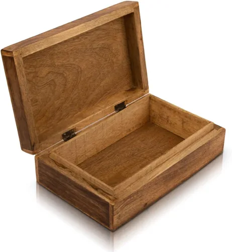 Vista 5 de Gran regalo de cumpleaños, caja de joyería decorativa de madera hecha a mano, organizador de joyas tallado en árbol de la vida, caja de recuerdos