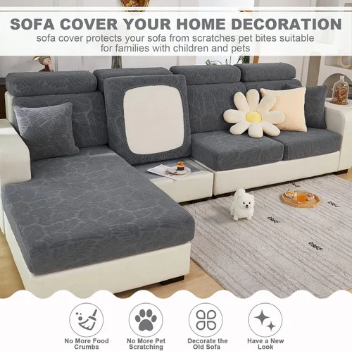 Vista 4 de Funda universal para sofá 2023, resistente al desgaste, fundas de cojín elásticas para sofá, fundas de sofá mágicas, protector de muebles