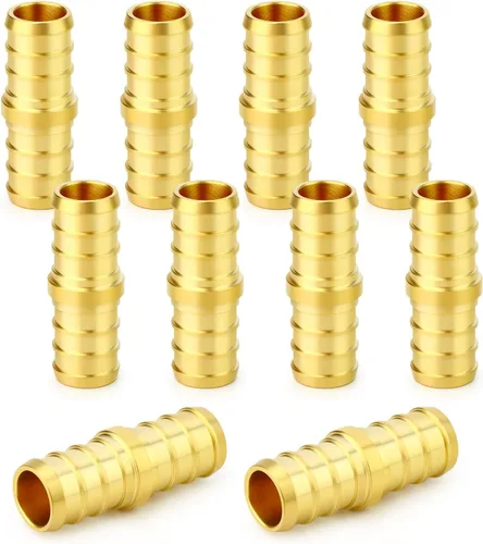Vista 33 de GASHER 10 piezas sin plomo latón 1 "acoplamiento Pex, accesorios Pex de 1 pulgada para tubería Pex