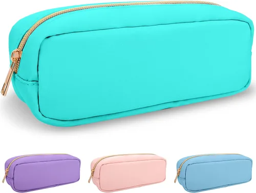 Vista 96 de izuzta Nylon Lager Pequeño Slim Mini Maquillaje Bolsa Organizador, Beige, Viajes
